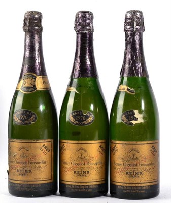 Lot 2146 - Veuve Clicquot Ponsardin Carte d'Or 1970 3 bottles, good levels