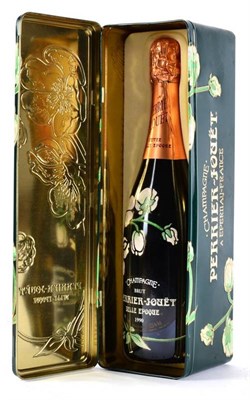 Lot 2148 - Perrier Jouet belle Epoque 1990 1 bottle with 2 decorated glasses