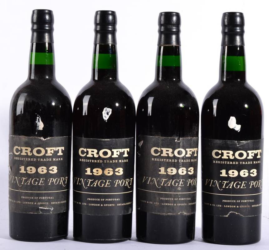 Lot 2192 - Croft 1963 4 bottles