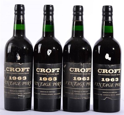 Lot 2192 - Croft 1963 4 bottles