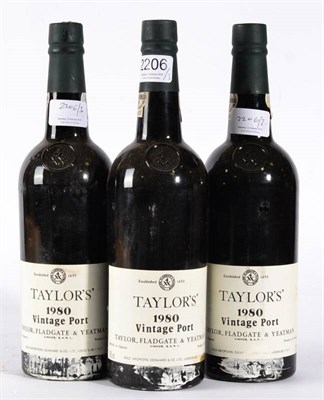 Lot 2206 - Taylors 1980 3 bottles