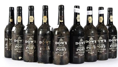 Lot 2209 - Dows 1977 9 bottles (seepage to some bottles and some distressed labels)