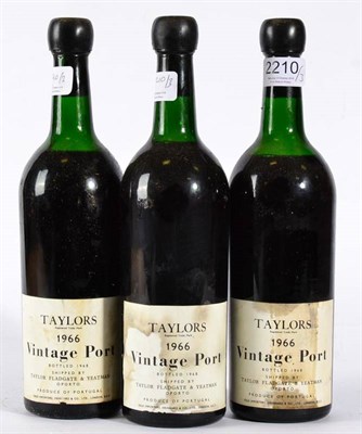 Lot 2210 - Taylors 1966 3 bottles