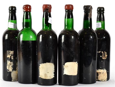 Lot 2211 - Croft 1960 6 bottles (no labels, identification from the capsules, some of which are damaged)
