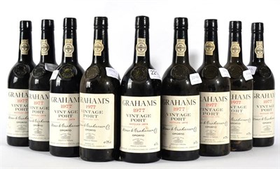 Lot 2214 - Graham 1977 9 bottles