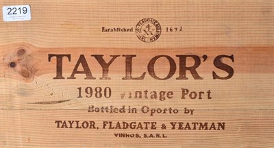 Lot 2219 - Taylors 1980 12 bottles