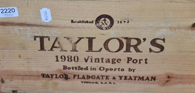 Lot 2220 - Taylors 1980 12 bottles