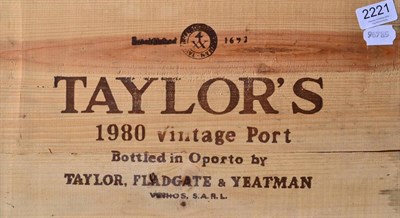 Lot 2221 - Taylors 1980 12 bottles