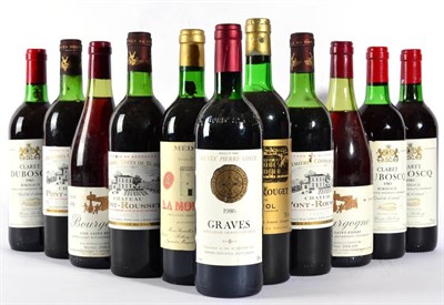 Lot 2234 - A Collection of 11 Bottles to include Chateau Pont Rousset 1979 Blaye and Chateau La Mouline...