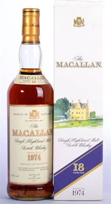 Lot 2308 - Macallan 18 YO 1 bottle Distilled 1974