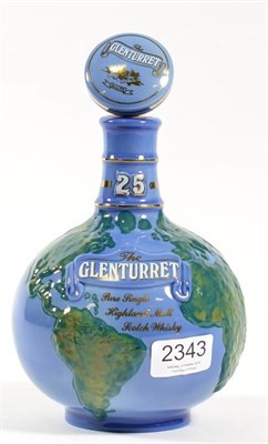 Lot 2343 - The Glenturret 25 YO blue ceramic jug