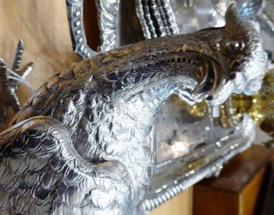 Lot 102 - A Pair of Large Silver Table Models of Pheasants, Edward Barnard & Sons, London 1963, modelled as a