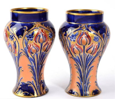 Lot 220 - William Moorcroft (1872-1945) for James Macintyre: A Matched Pair of Alhambra Pattern Vases,...