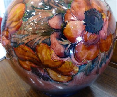 Lot 232 - William Moorcroft (1872-1945): A Flambé Anemone Pattern Vase, impressed MADE IN ENGLAND POTTER...