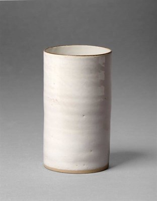 Lot 249 - Dame Lucie Rie DBE (1902-1995): A Beaker Vase, stoneware with an all over oatmeal glaze and...
