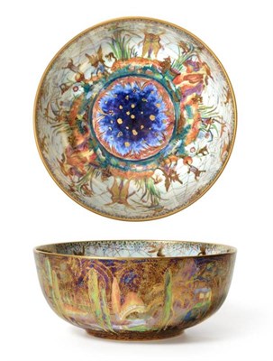 Lot 260 - A Wedgwood Fairyland Lustre Poplar Trees and Elves and Bell Branch Imperial Bowl, designed by Daisy