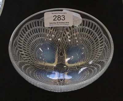 Lot 283 - René Lalique (French, 1860-1945): An Opalescent and Clear Glass Coquilles Bowl, wheel cut mark...