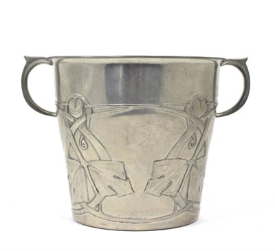 Lot 292 - Archibald Knox (1864-1933) for Liberty & Co: A Tudric Pewter Champagne Bucket, of pail form...