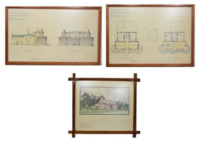 Lot 296 - James Macintyre: Three Architectural Sketches and Elevations for Gerhallow House, Dunoon,...
