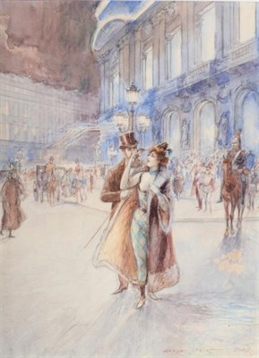 Lot 16 - Georges Stein (1818-1890) French   "L'Opera, Paris " Signed and inscribed  "Paris ", pencil and...