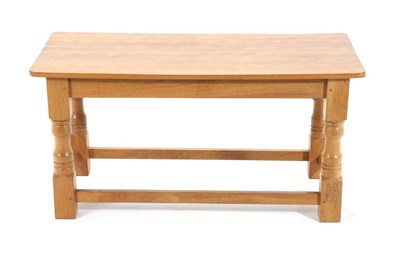 Lot 363 - Cat and Mouseman: A Lyndon Hammell (Harmby) English Oak Rectangular Coffee Table, on four...