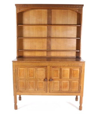 Lot 366 - Foxman: A Don Craven (Boroughbridge) English Oak Welsh Dresser, the upper section with three...