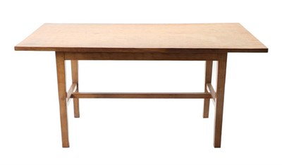Lot 374 - Squirrelman: A Wilfrid Hutchinson (Husthwaite) English Oak 5ft Dining Table, on four square section