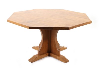 Lot 376 - Squirrelman: A Wilfrid Hutchinson (Husthwaite) English Oak Octagonal 4'10'' Dining Table, on a...