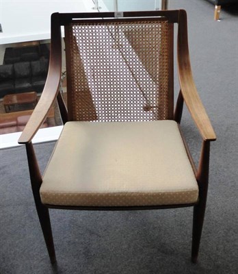 Lot 400 - Peter Hvidt & Orla MØlgaard for France & Son, A Teak Framed FD146 Armchair, with a caned back...