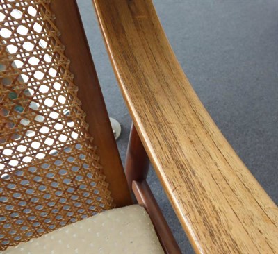 Lot 400 - Peter Hvidt & Orla MØlgaard for France & Son, A Teak Framed FD146 Armchair, with a caned back...