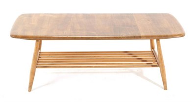 Lot 460 - Ercol: A 1970/80s Originals Ash Coffee Table, of rounded rectangular form with spindle form...