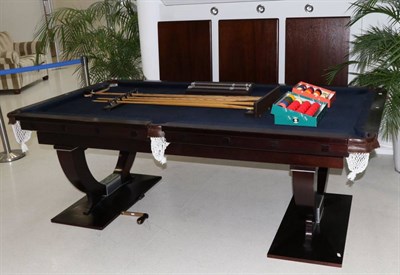 Lot 505 - Sir William Bentley: A Bespoke Mahogany Billiard/Dining Table, modern, with four removable...