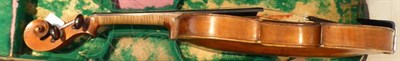 Lot 1007 - Violin 13 3/4'' two piece back, with label 'David Tecchler Roma Fecit Anno D-ni 1686, cased...