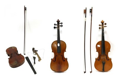 Lot 1018 - Violin 14'' two piece back (has some damage including repairs to heel block, belly and back) in...