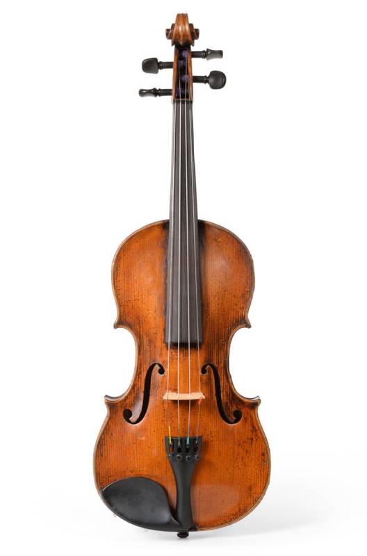 Lot 1021 - Violin 14'' two piece back, ebony fingerboard and pegs, with hand written label 'John Betts...