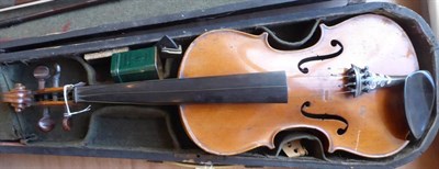 Lot 1026 - Violin 14'' two piece back, with label 'Wolff Bros. Violin Manufacturers class 1 *** N  1856 -...