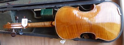 Lot 1026 - Violin 14'' two piece back, with label 'Wolff Bros. Violin Manufacturers class 1 *** N  1856 -...