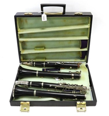 Lot 1032 - Clarinets Bb by Boosey & Hawkes (Edgware) no.306494 on upper and lower joint, with original...