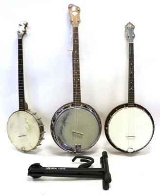 Lot 1051 - Banjo 11'' head with resonator 'Collegiate Product Of H.C. Schultz Inc. Detroit' (in soft...