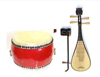 Lot 1057 - Various Chinese Instruments including stringed and percussion