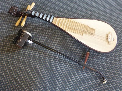 Lot 1057 - Various Chinese Instruments including stringed and percussion