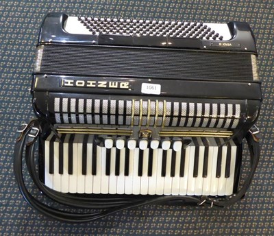 Lot 1061 - Hohner Verdi III Accordion 120 bass buttons, 41 piano keys, five couplers and three bass...