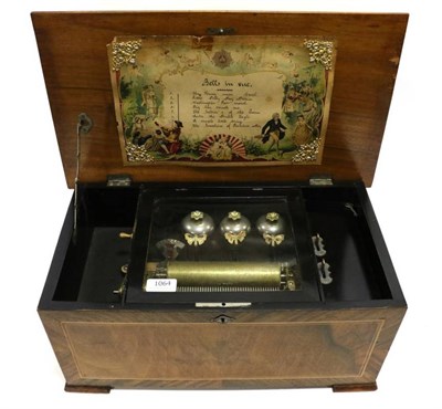 Lot 1064 - A Bells-In-Vue Musical Box By B H Abrahams, circa 1897, serial no.6279, playing eight American...