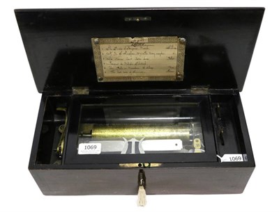 Lot 1069 - A Musical Box Probably By Paillard serial no.11562, playing six music hall and traditional...
