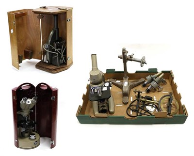 Lot 1107 - Microscopes (i) Vickers Instruments No.62002 Binocular, Leeds University Anatomy Department (in...