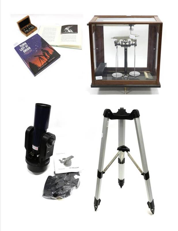 Lot 1113 - Meade ETX80 Refracting Telescope with tripod, together with a precision balance, a set of hand held