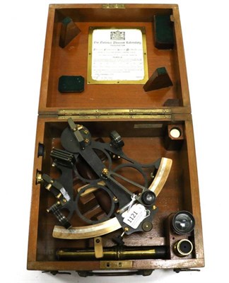 Lot 1121 - Heath & Co (London) Sextant No.KK758 with Hezzanith endless tangent screw and certificate from...