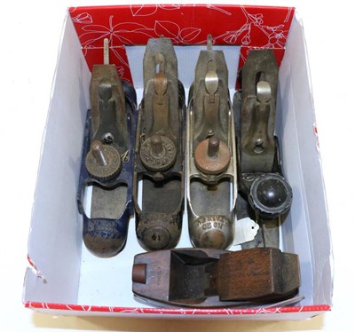 Lot 1143 - Compass Planes Stanley No.20 with Stanley iron, Stanley Victor No.20 with Stanley Nre Britain...