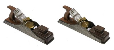 Lot 1180 - Steel Panel Woodworking Plane with brass Norris lever cap and Marple & Son steel, 15 1/2''