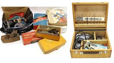 Lot 1199 - Various Woodworking Tools including Stanley No.4 Plane (boxed), Stanley home Maintenance Kit...